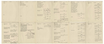 Moe Howard's 37pp. Script for The Three Stooges' Appearance on ''The Frank Sinatra Show'' With Shemp -- Dated January 1952, With Edits Throughout Not Necessarily by Moe -- Unbound, Very Good Condition